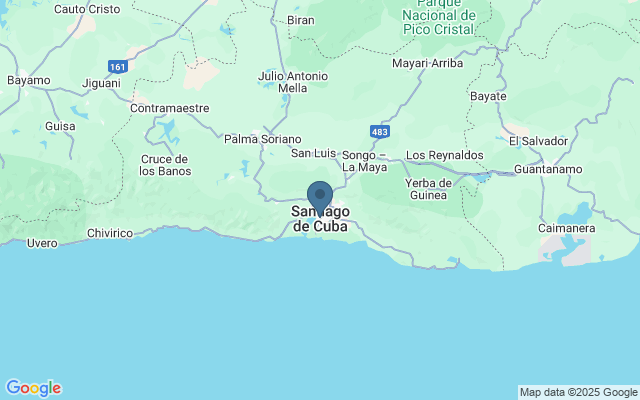 Kaart met locatie Basílica Santuario Nacional de Nuestra Señora de la Caridad del Cobre